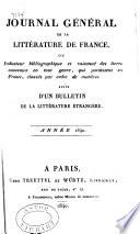 Journal général de la littérature de France