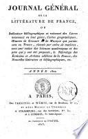 Journal general de la litterature de France