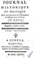 Journal historique et politique des principaux événements des différentes cours de l'Europe