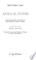 Journal intime: Mai 1863-octobre 1865