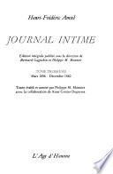 Journal intime: Mars 1856-décembre 1860
