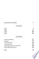 Journal inutile: 1973-1976