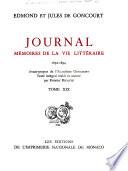 Journal; mémoires de la vie littéraire