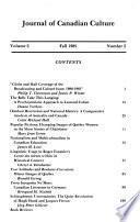 Journal of Canadian Culture