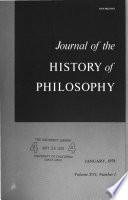 Journal of the History of Philosophy
