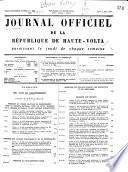 Journal officiel de la République de Haute Volta