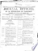 Journal officiel de la République du Dahomey