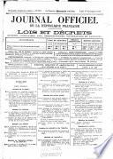Journal officiel de la République franc̜aise