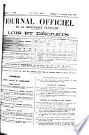 Journal officiel de la République franc̜aise