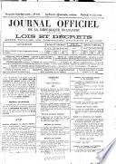 Journal officiel de la République franc̜aise