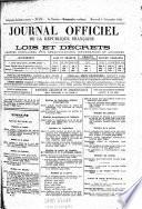 Journal officiel de la République franc̜aise