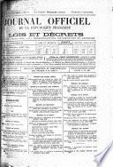 Journal officiel de la République franc̜aise