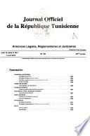 Journal officiel de la République tunisienne