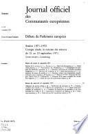 Journal officiel des Communautés européenes; débats du Parlement européen