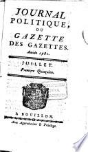 Journal politique, ou Gazette des gazettes