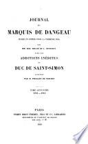 Journal publie en entier pour la premiere fois par Soulie ... avec les additions inedites du Duc de Saint-Simon publiees par Feuillet de Conches