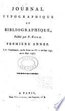Journal typographique et bibliographique...