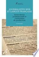 Journalistes web et langue française