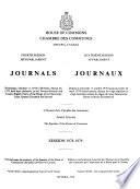 Journals - House of Commons, Ottawa, Canada