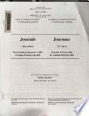 Journaux - Chambre Des Communes, Ottawa, Canada