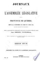 Journaux de l'Assemblee Legislative