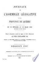 Journaux de l'Assemblee Legislative