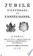 Jubilé universel, de l'année sainte [granted by Pius vi].