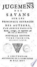 Jugemens des Savants