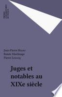 Juges et notables au XIXe siècle