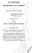 Jupiter. Recherches sur ce dieu, sur son culte, et sur les monumens qui le représentent