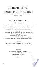 Jurisprudence commerciale et maritime de Nantes
