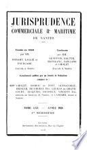 Jurisprudence commerciale & maritime de Nantes