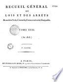 Jurisprudence de la Cour de Cassation, ou Notices des Arrêts les plus importans, depuis 1791, époque de l'institution de la Cour, jusqu'à l'an X