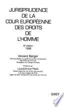 Jurisprudence de la Cour européenne des droits de l'homme
