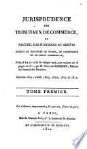 Jurisprudence des tribunaux de commerce