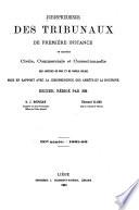 Jurisprudence des tribunaux de première instance