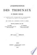 Jurisprudence des tribunaux de première instance