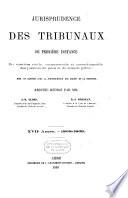 Jurisprudence des tribunaux de première instance