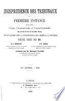 jurisprudence des tribunaux depremiere instance 