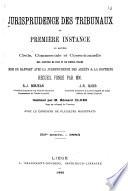 Jurisprudence des tribunaux