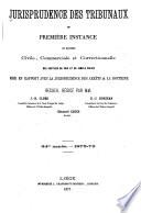 Jurisprudence des tribunaux