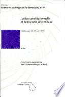 Justice constitutionnelle et démocratie référendaire