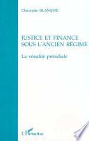 Justice et finance sous l'Ancien Régime