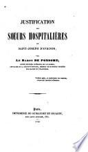 Justification des soeurs hospitalières de Saint-Joseph d'Avignon