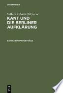 Kant und die Berliner Aufklärung