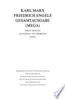 Karl Marx, Friedrich Engels Gesamtausgabe (MEGA): Abt. Das Kapital und Vorarbeiten