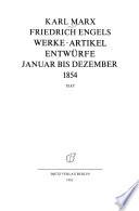 Karl Marx, Friedrich Engels Gesamtausgabe (MEGA): Abt. Werke, Artikel, Entwürfe