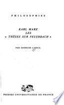 Karl Marx, les Thèses sur Feuerbach