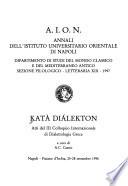 Katà Diálekton