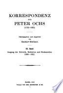 Korrespondenz des Peter Ochs (1752-1821)